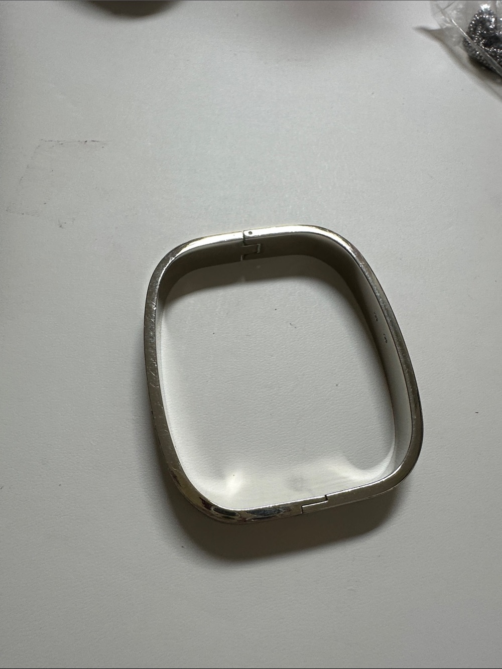 Sterling silver Square Bangle Bracelet - Women's Accessory